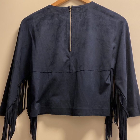 Zara Trafaluc Suede Fringe top - Picture 6 of 6